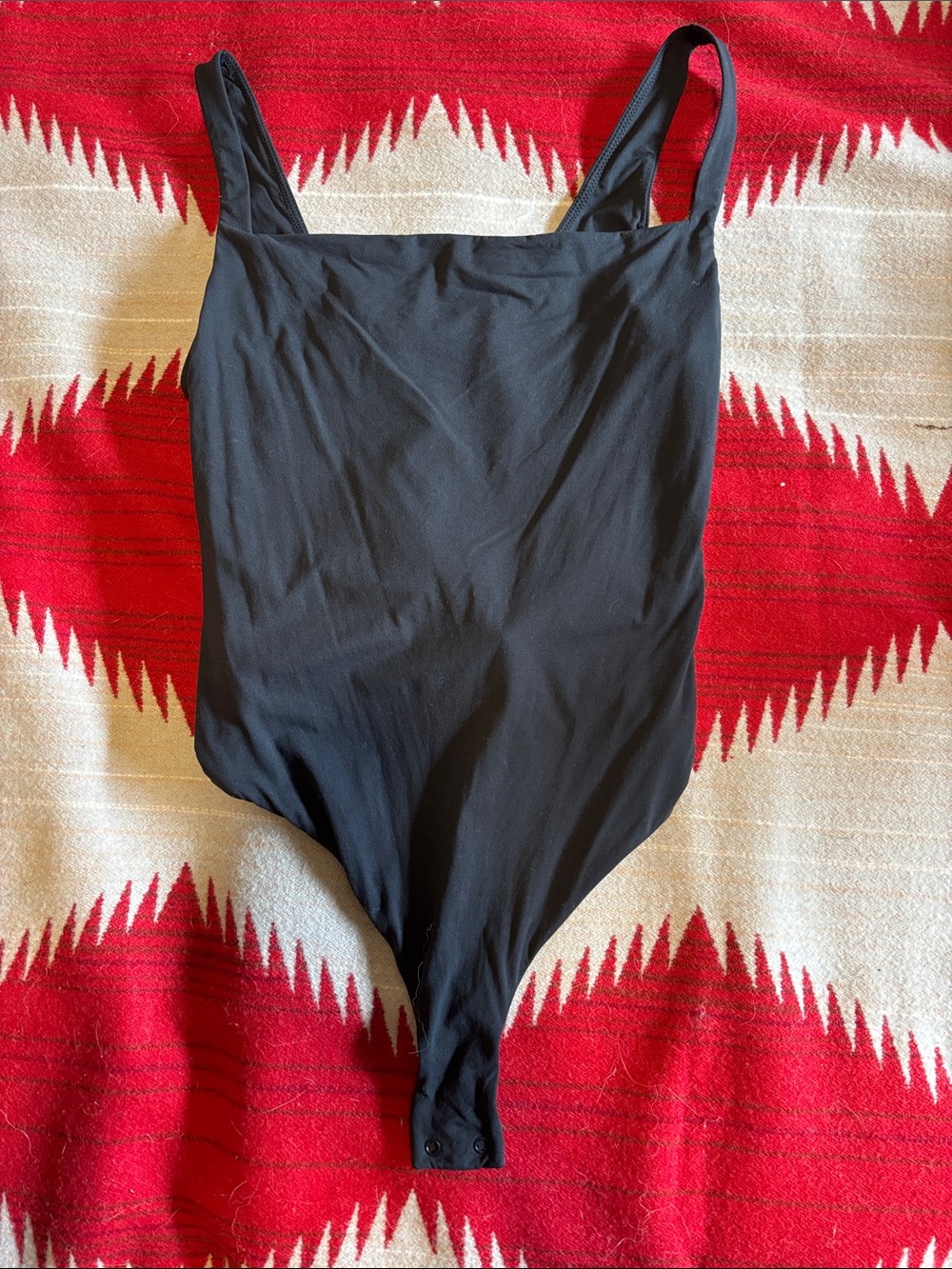 SKIMS women’s black square neck large bodysuit